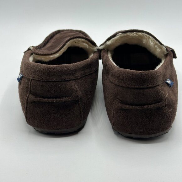 Vineyard Vines Men\'s Peaks Plaid Loafer Slippers Chocolate Brown Size 10 main image 12